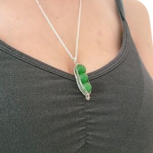 3 Peas in a Pod Friendship Necklace - Silver